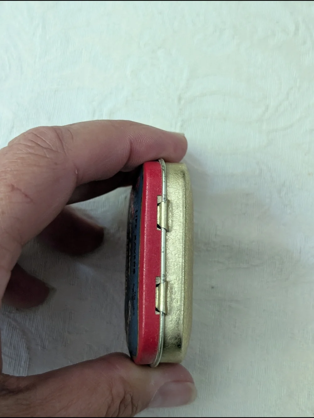 Life Savers Vintage Pep-O-Mint Pocket Advertising Tin 5¢ Red/Blue